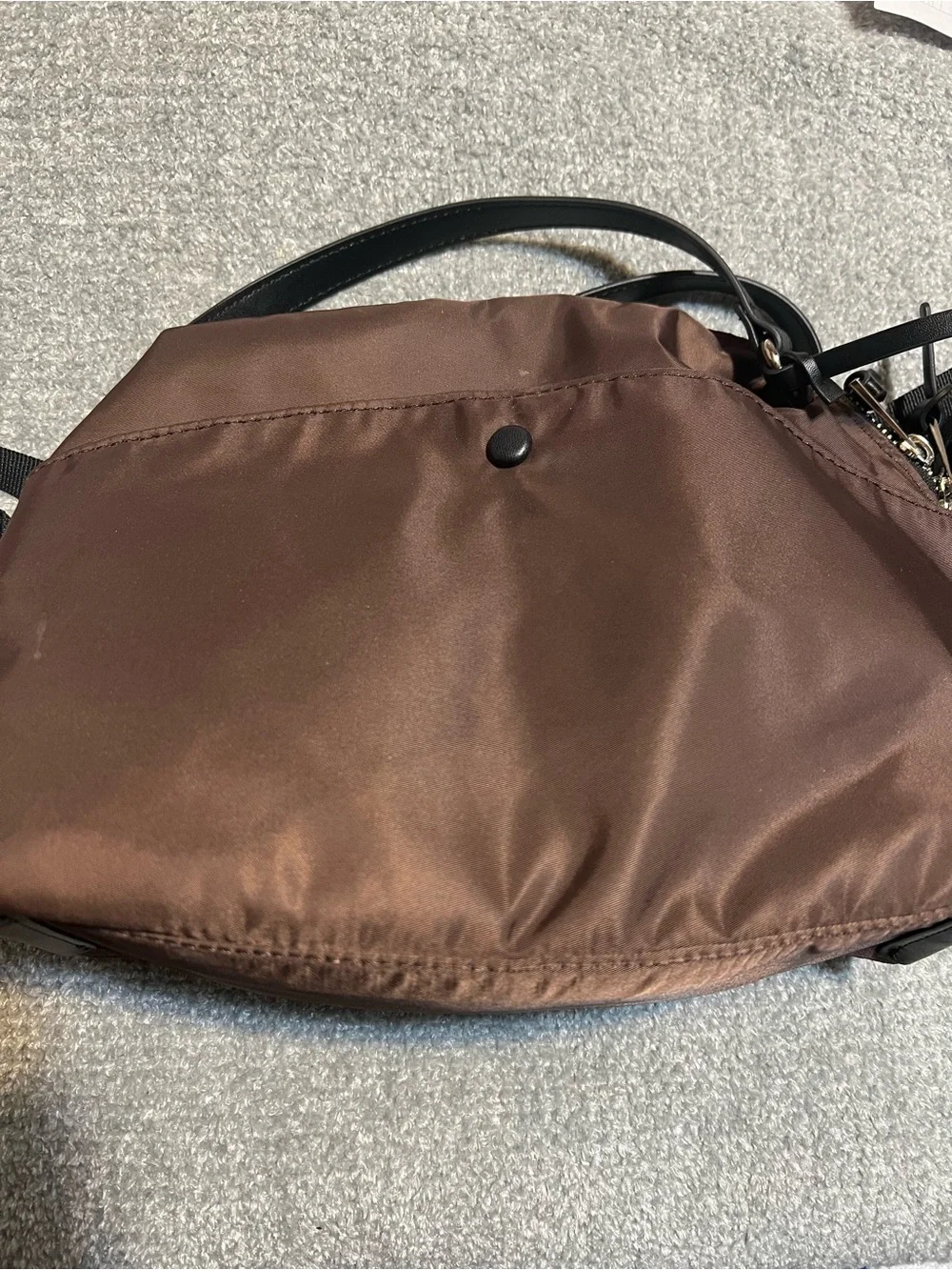 Velvet Brown Satin-Lined Handbag